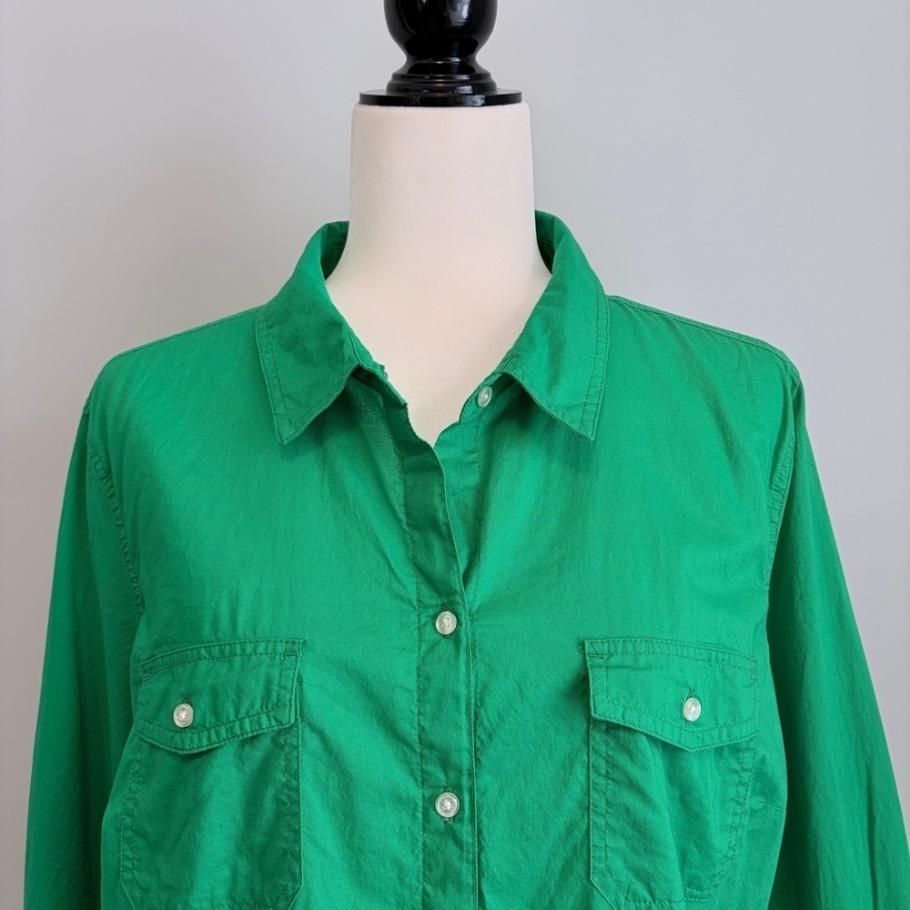Old Navy 100% Cotton Button Down St. Patrick's Day Business Casual Women's XL